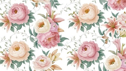 Elegant floral pattern illustration art.