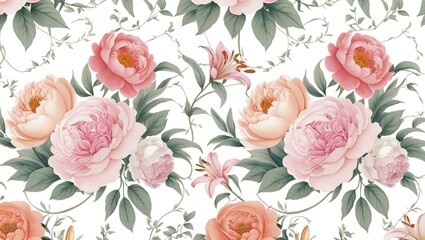 Elegant floral pattern illustration art.