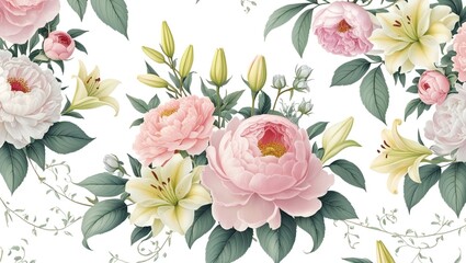Elegant floral pattern illustration art.