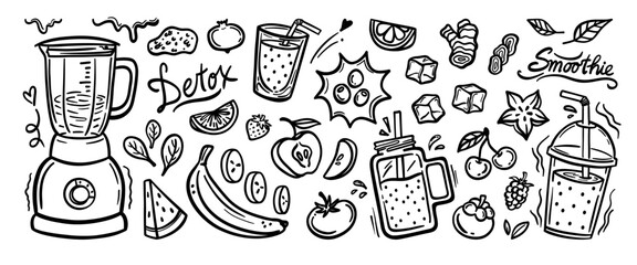Hand drawn doodle vector set. Collection of cute hand drawn doodle. © Lepusinensis