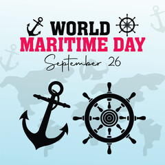 World Maritime Day for vector illustration