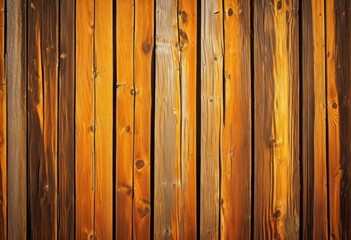 Fototapeta premium warm sunlight illuminating rustic wooden fence countryside, farm, rural, weathered, old, planks, sunny, glowing, shining, slats, shadows, bright, lighting
