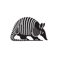 Simplistic Armadillo silhouette for versatile art - Armadillo black vector
