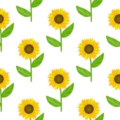  sunflower set on a white background