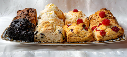 A variety of scones with different flavors
