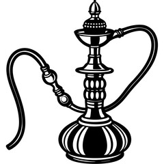 hookah isolated on white background logo icon vector illustration.