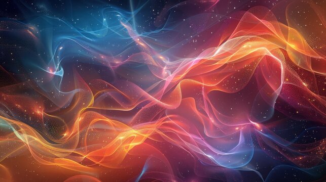 An abstract depiction of quantum noise, showcasing intricate patterns in quantum mechanics research.