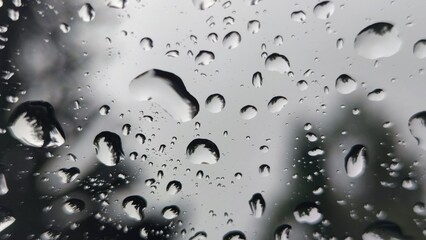 drops of rain on the window