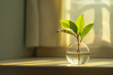 plant in a glass
