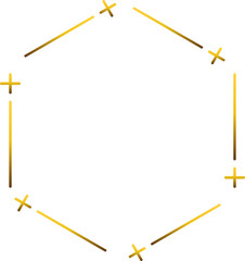 luxury golden hexagon pattern element