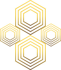 golden hexagon design