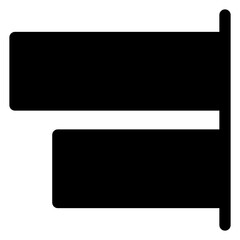 Obraz premium right glyph icon vector illustration isolated on white background