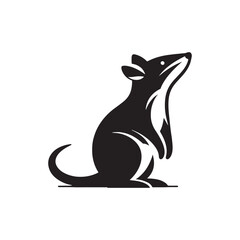 Unique bandicoot silhouette for nature-themed designs - bandicoot black vector
