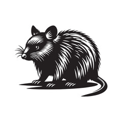 Innovative bandicoot silhouette for product packaging - bandicoot black vector
