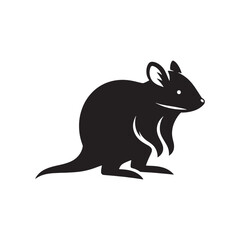 Versatile bandicoot silhouette for editorial use - bandicoot illustration - minimalistic bandicoot vector
