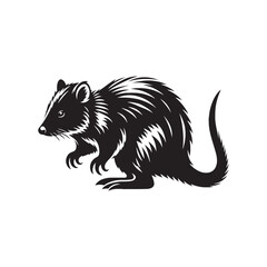 Artistic bandicoot silhouette for creative endeavors - bandicoot black vector
