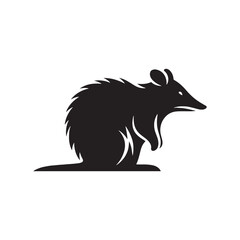 Detailed bandicoot silhouette for artistic creations - bandicoot black vector
