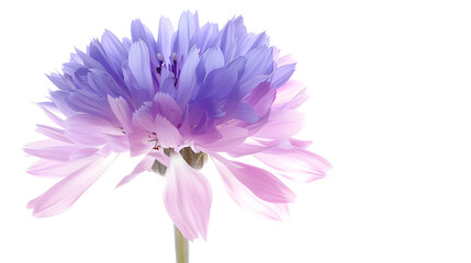 Obraz premium Cornflower like Pink and Purple Flower Isolated on White Background : Generative AI