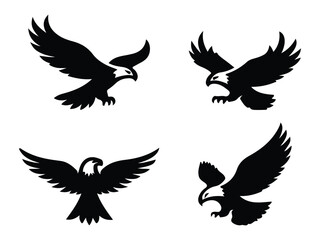 Eagle silhouette vector image. brand logotype: eagle logo.