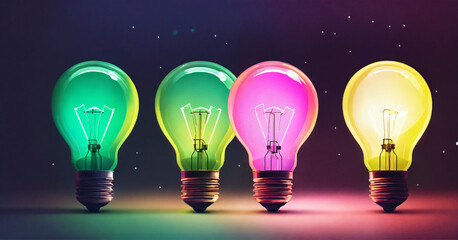 light bulb with lights