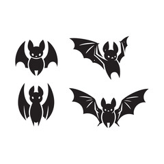 Minimalist bat silhouette for diverse artistic endeavors - bat black vector
