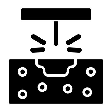 Powder Bed Fusion Glyph Icon