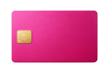 Pink Blank Debit Card, Blank Credit Card , Transparent Blank Cards for Finance and Banking Concepts