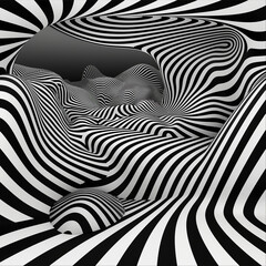 錯覚をおこしそうな白っ黒の立体造形