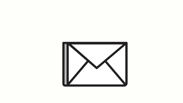 animated Approved email message notice check mark icon, sticker, on transparent background, easy to edit