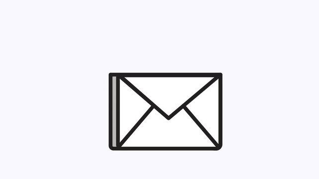animated rejected, declined, or denied email message notice check mark icon, sticker, on transparent background, easy to edit