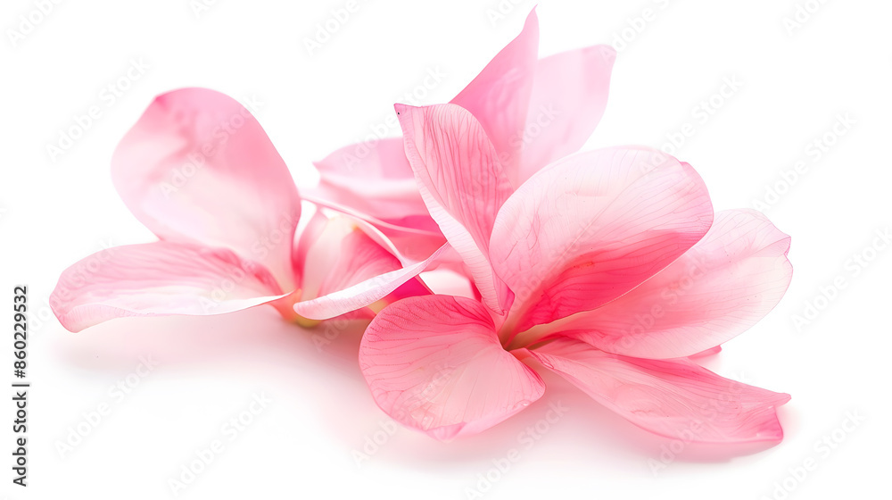 Poster Fantastic flower with pink petals Beautiful image isolated on white background Ideal for the representation of a perfume aroma or expression of spring summer or freshness : Generative AI
