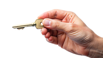 A hand holding a key