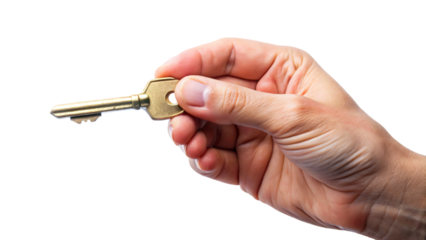 A hand holding a key