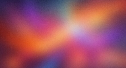 Retro blue red pink orange grainy gradient background noise texture effect summer poster design seamless colors teal abstract wave pattern.