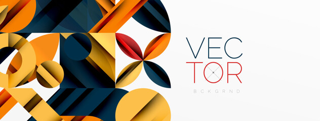 Circle, square, triangle shapes geometric minimal background