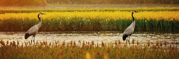 Obraz premium World Crane Day. a crane in the wild. wild birds, beautiful crane
