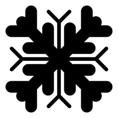 snowflake  glyph  icon vector illustration isolated on white background
