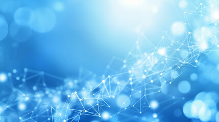 abstract blue background, connection and communication, conecept, artificial intelligence