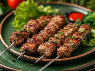 Savory Kebab Delights for Kitchen Promotions Generative AI
