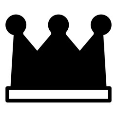 crown  glyph  icon vector illustration isolated on white background