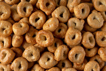 salted tarallini biscuits, food background