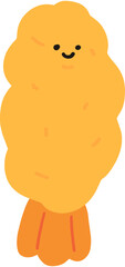 Tempura, Japanese food, cute version, Doodle 