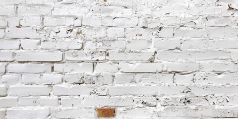 A textured white brick wall with assorted paint coverage, showcasing a rustic and varied appearance that adds character to architectural or interior design settings