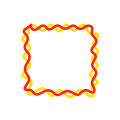 Colorful Wavy Scribble Frame