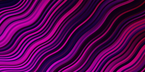Dark Pink vector pattern with wry lines.