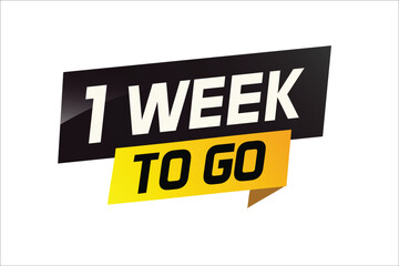 Obraz premium 1 week to go word concept vector illustration and 3d style for use landing page, template, ui, web, mobile app, poster, banner, flyer, background, gift card, coupon