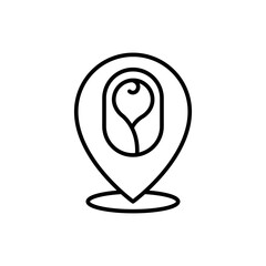 Child adoption outline icons, minimalist vector illustration ,simple transparent graphic element .Isolated on white background