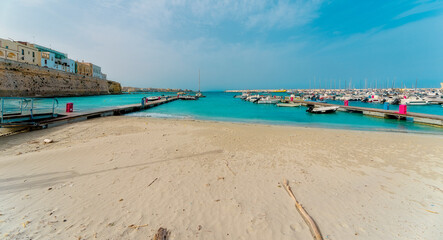 view from the beach, Otranto, Apulia, Italia, Europe, March 2024