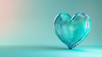 Fototapeta premium A Valentine day background with a heart of teal and turquoise colors