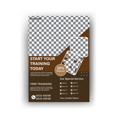 Fitness Professional Flyer Template Design, Fitness flyer template, Health and Fitness Gym Flyer